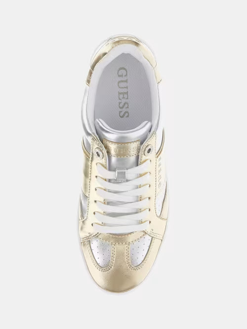 Sapatilha dourada/prateada Guess
